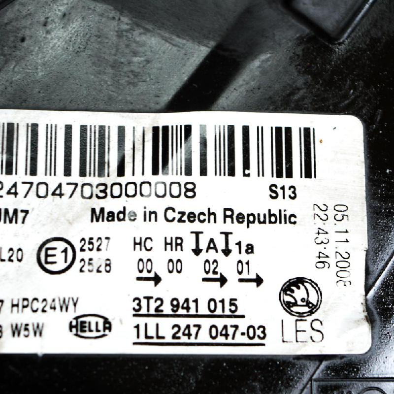 SKODA Superb 2 generation (2008-2015) Priekšējais kreisais lukturis 3T2941015 2911868